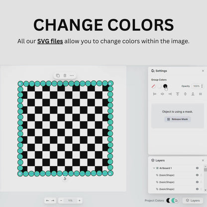 Checker Pattern Printable Art Frame Download #114