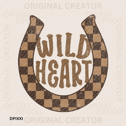 Wild Heart Horseshoe Digital Art #205