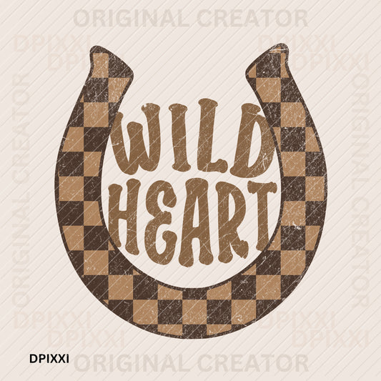 Wild Heart Checker Horseshoe