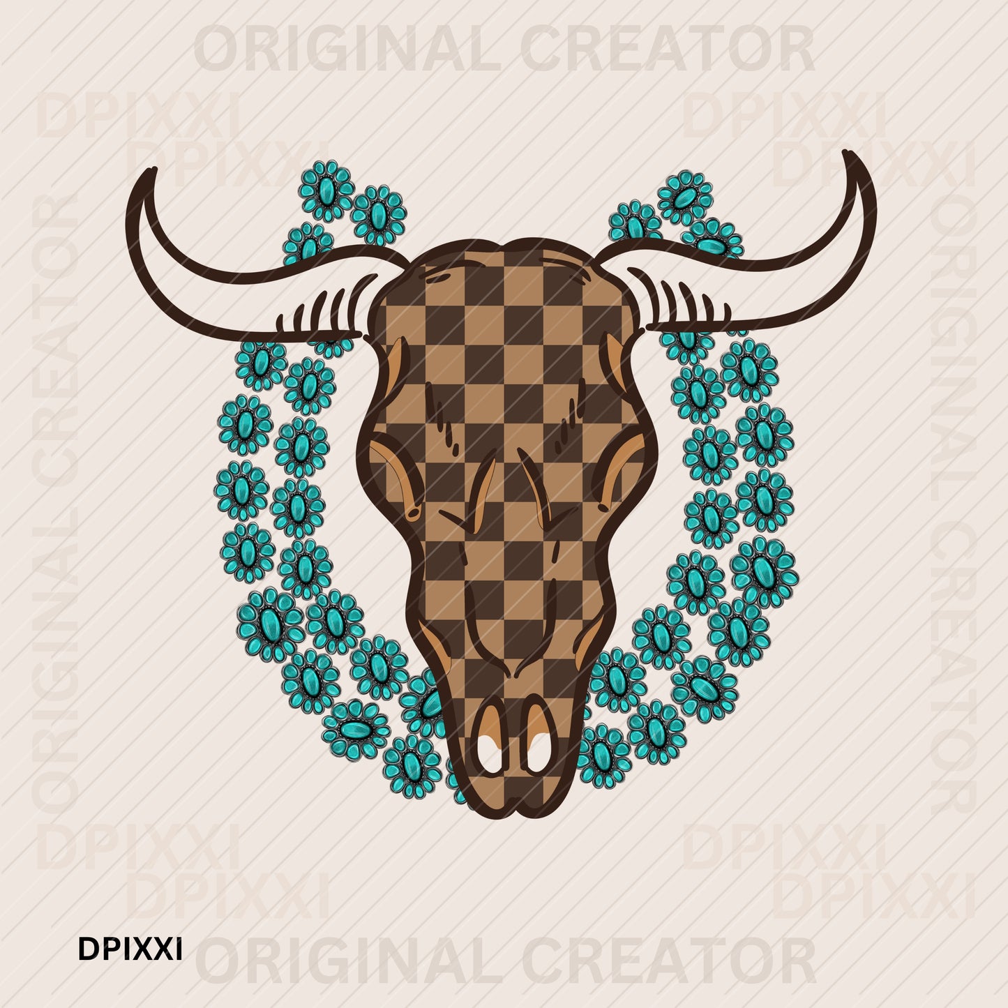 Turquoise Bull Digital Art #243